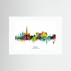 Dubai UAE Skyline by Michael Tompsett
