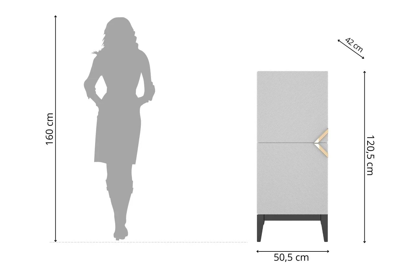 DEMI HIGH Chest 50CM with 2 Doors