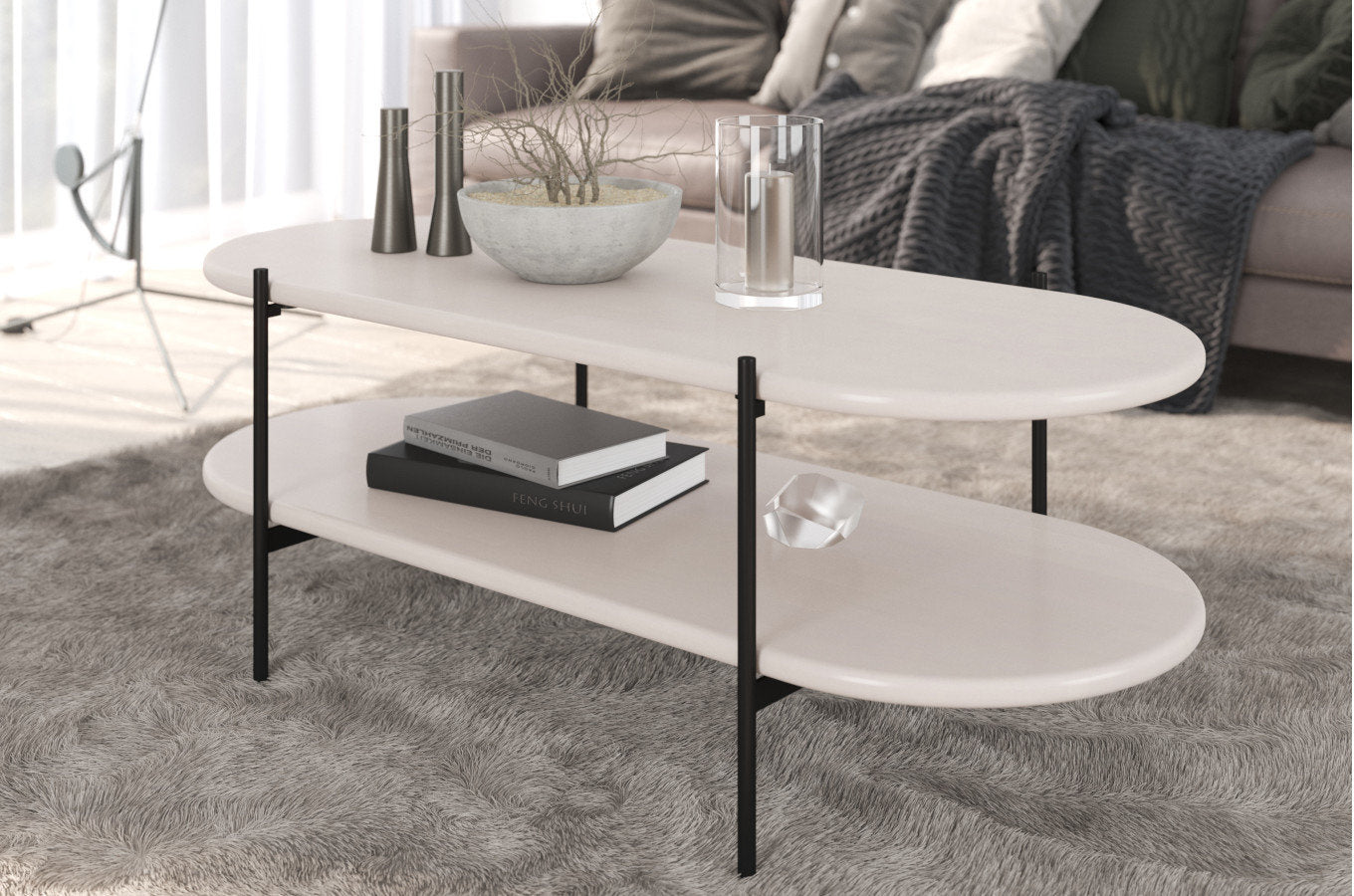 DOTA Beech Coffee Table 120CM White