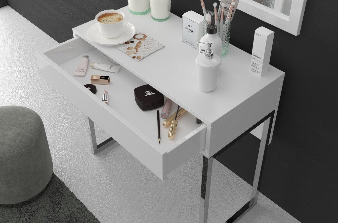 EVA White Dressing Table 80CM