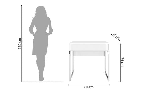 EVA White Dressing Table 80CM