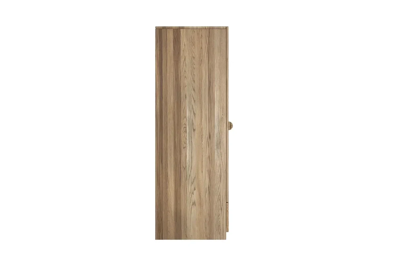 HARMARK Oak Wardrobe with Rattan Doors, Shelves and Drawer