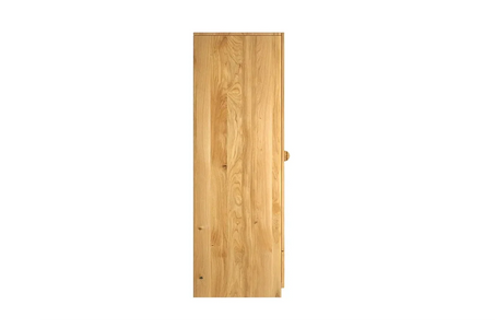 HARMARK Oak Wardrobe with Rattan Doors, Shelves and Drawer