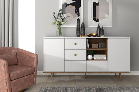 HARMONI White Chest of Drawers 160CM