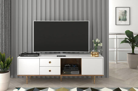 HARMONI White TV Cabinet 160CM