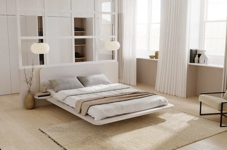 JAPANDIC Beech Bed White