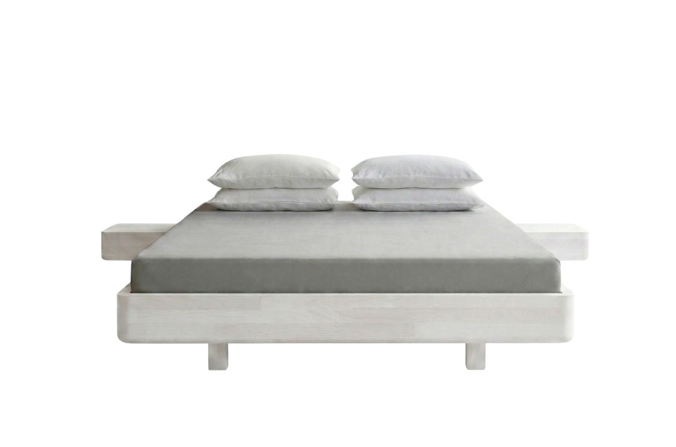 LENA FLAT Beech Floating Bed without Headboard