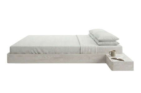 LENA FLAT Beech Floating Bed without Headboard
