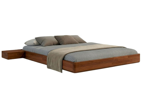 LENA FLAT Beech Floating Bed without Headboard