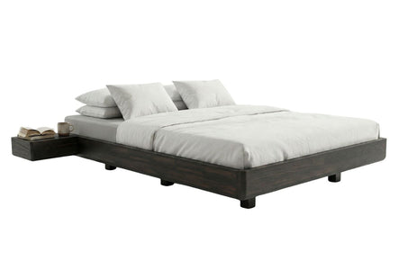 LENA FLAT Beech Floating Bed without Headboard