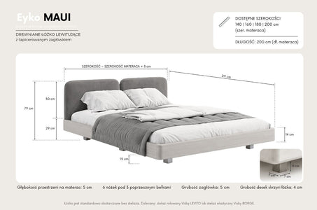 MAUI Beech Floating Bed