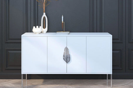 MERLIN White Chest 138CM with Silver Accessories