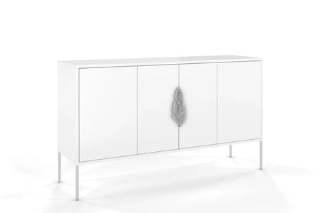 MERLIN White Chest 138CM with Silver Accessories