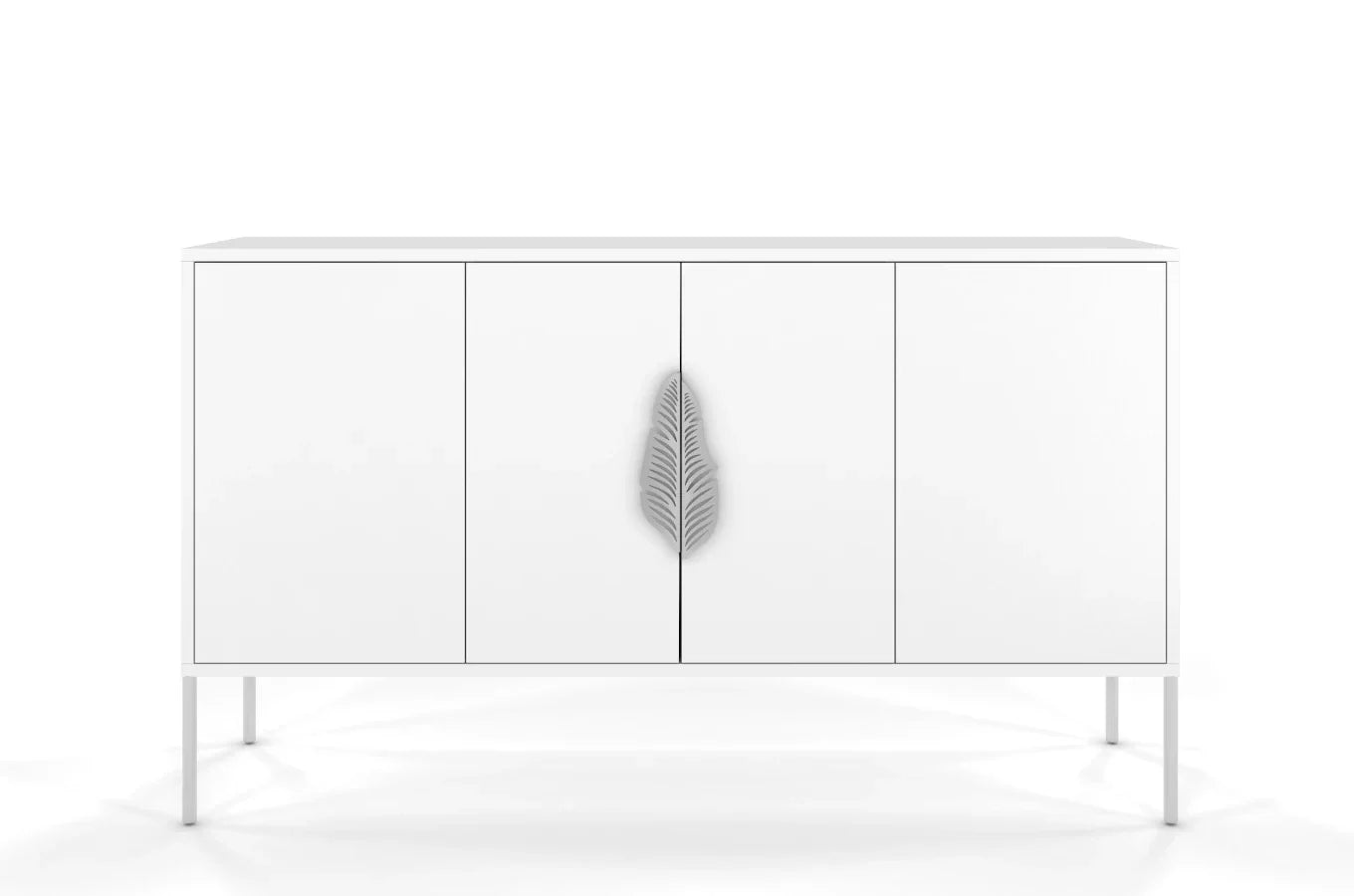 MERLIN White Chest 138CM with Silver Accessories