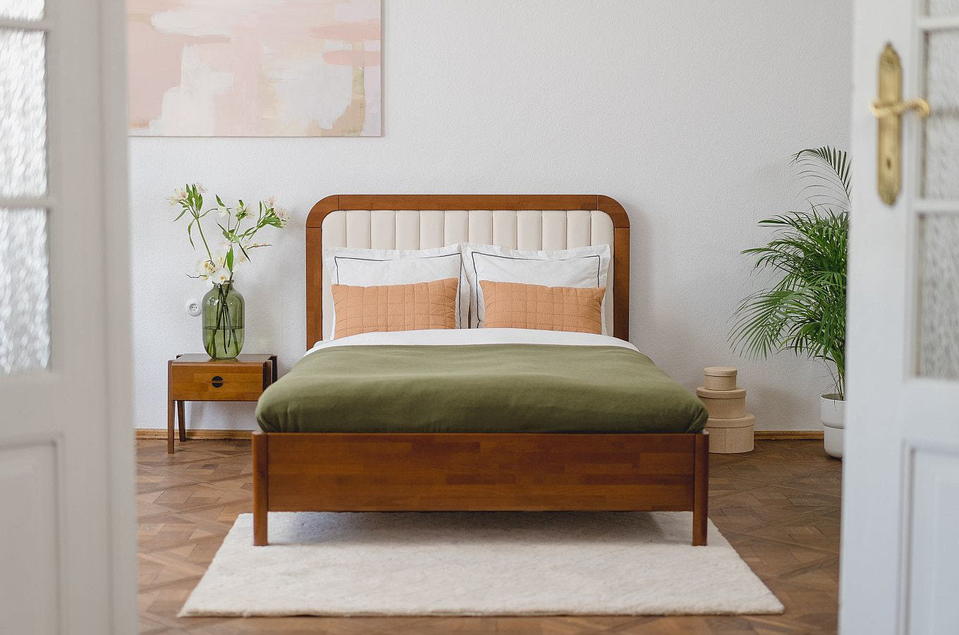 MODENA BC Beech Bed with Lift-Up Storage