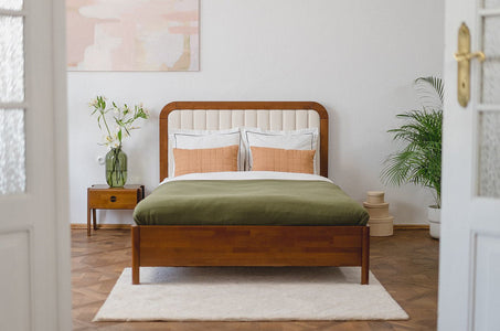 MODENA BC Beech Bed with Lift-Up Storage