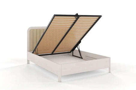 MODENA BC Beech Bed with Lift-Up Storage
