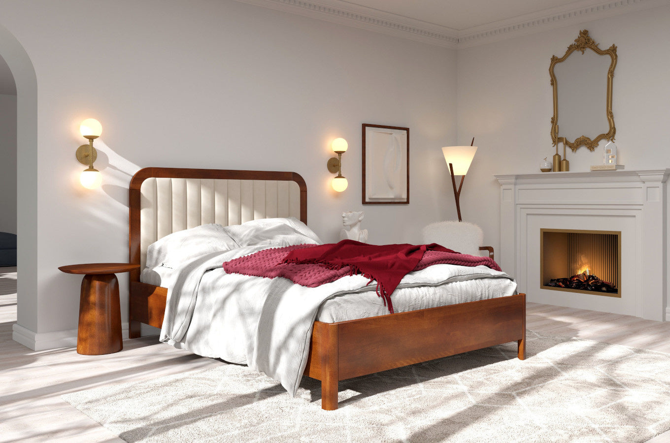 MODENA BC Beech Bed with Lift-Up Storage
