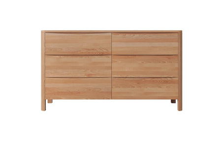 MODENA LOW Beech Chest of Drawers 150CM