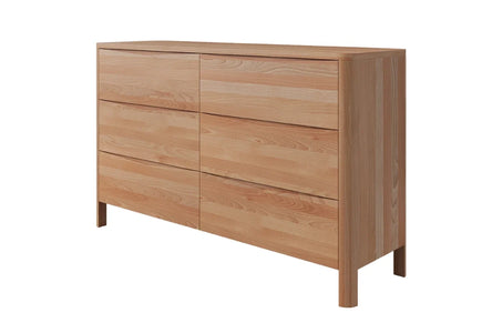 MODENA LOW Beech Chest of Drawers 150CM