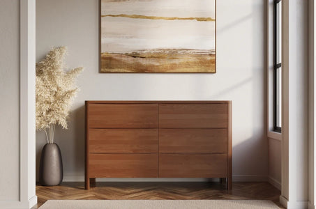 MODENA LOW Beech Chest of Drawers 150CM