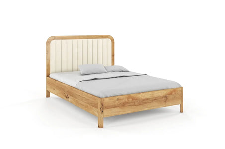MODENA Oak Bed with Upholstered Headboard