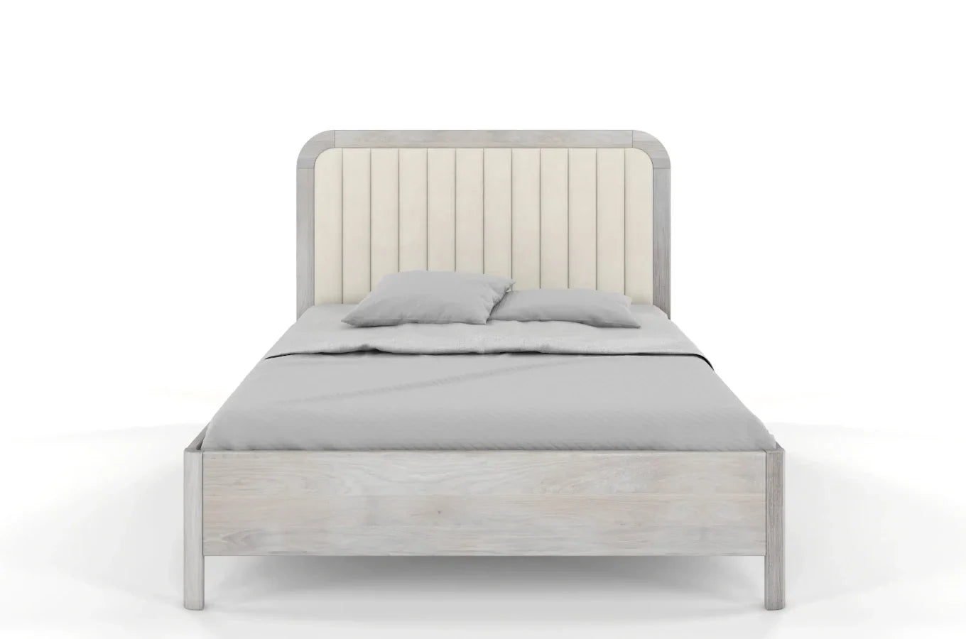 MODENA Oak Bed with Upholstered Headboard