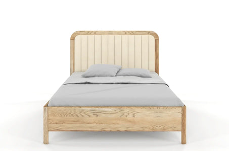 MODENA Oak Bed with Upholstered Headboard