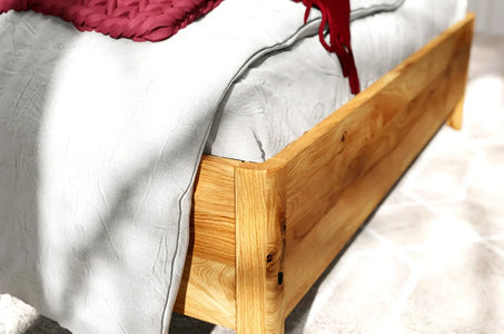 MODENA Oak Bed with Upholstered Headboard