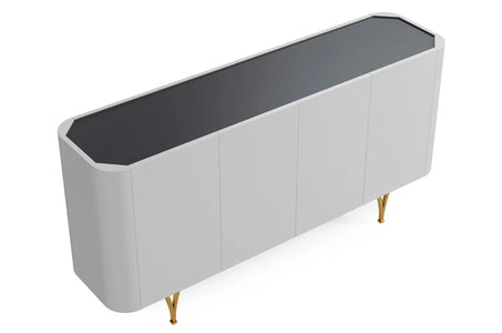 MONZA Grey Chest 160CM with Gold Legs