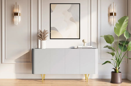 MONZA Grey Chest 160CM with Gold Legs