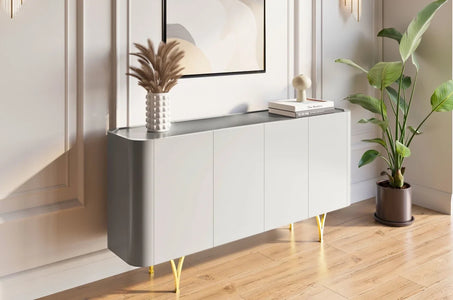 MONZA Grey Chest 160CM with Gold Legs