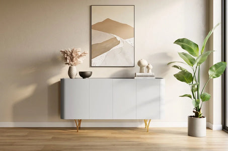 MONZA Grey Chest 160CM with Gold Legs