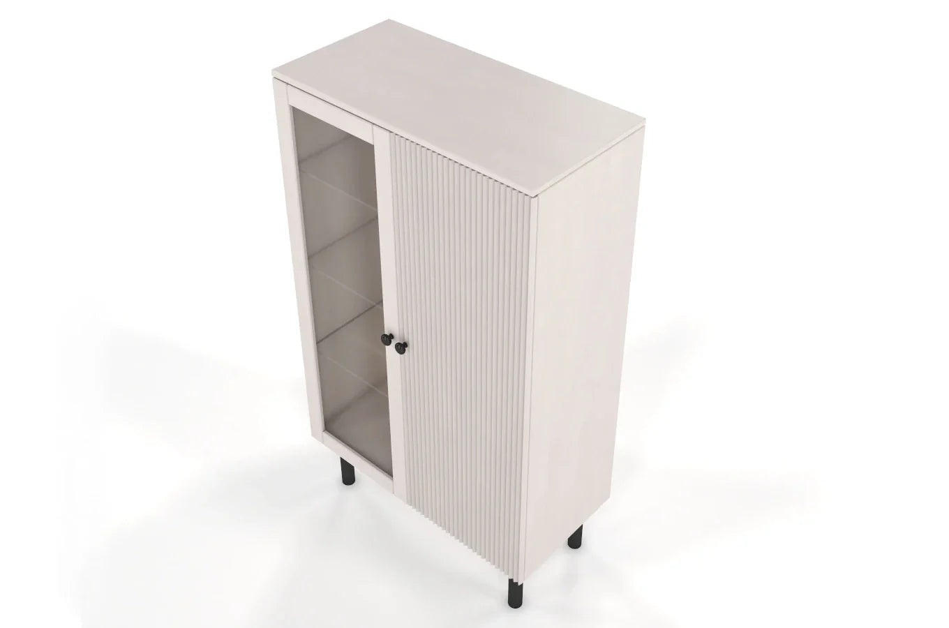NORVIK High Beech Display Cabinet 80CM