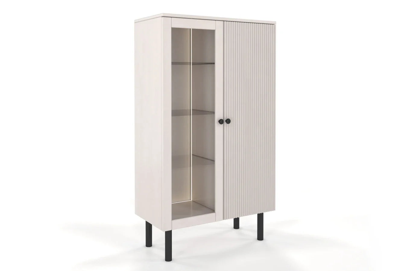 NORVIK High Beech Display Cabinet 80CM