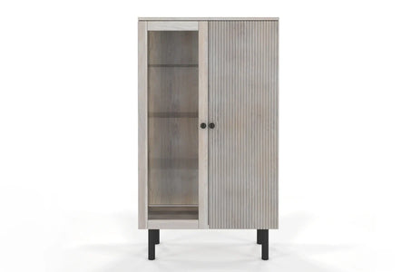 NORVIK High Oak Display Cabinet 80CM
