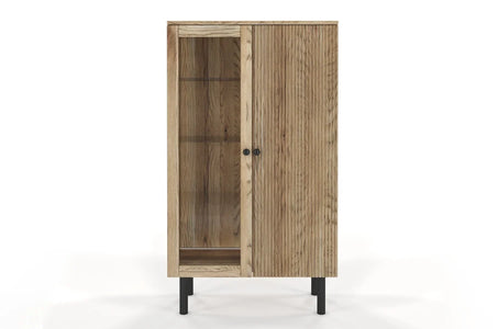 NORVIK High Oak Display Cabinet 80CM