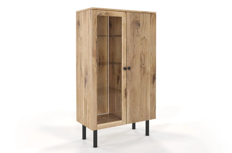 NORVIK High Oak Display Cabinet 80CM