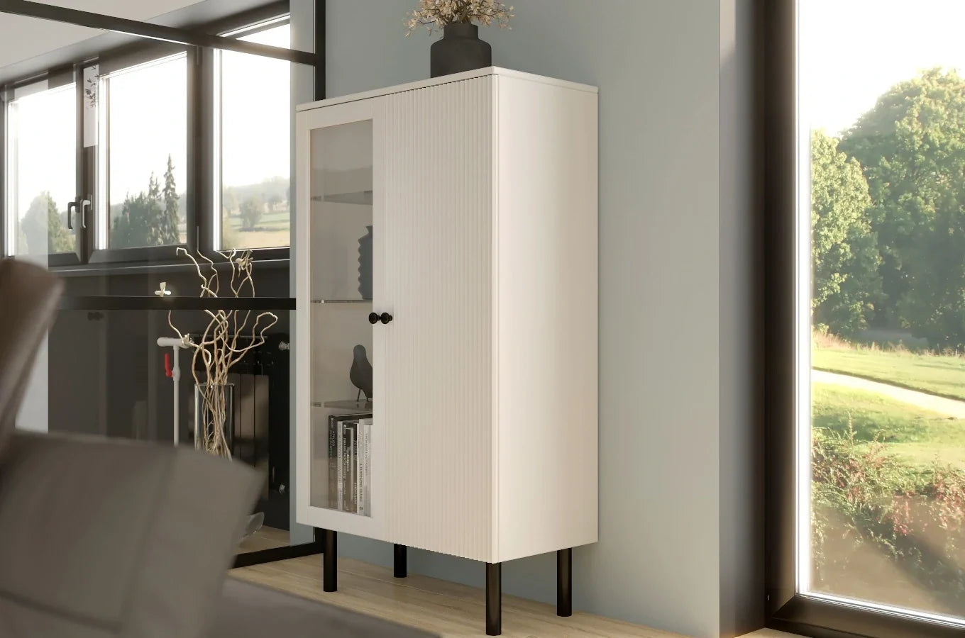 NORVIK High Painted Display Cabinet 80CM