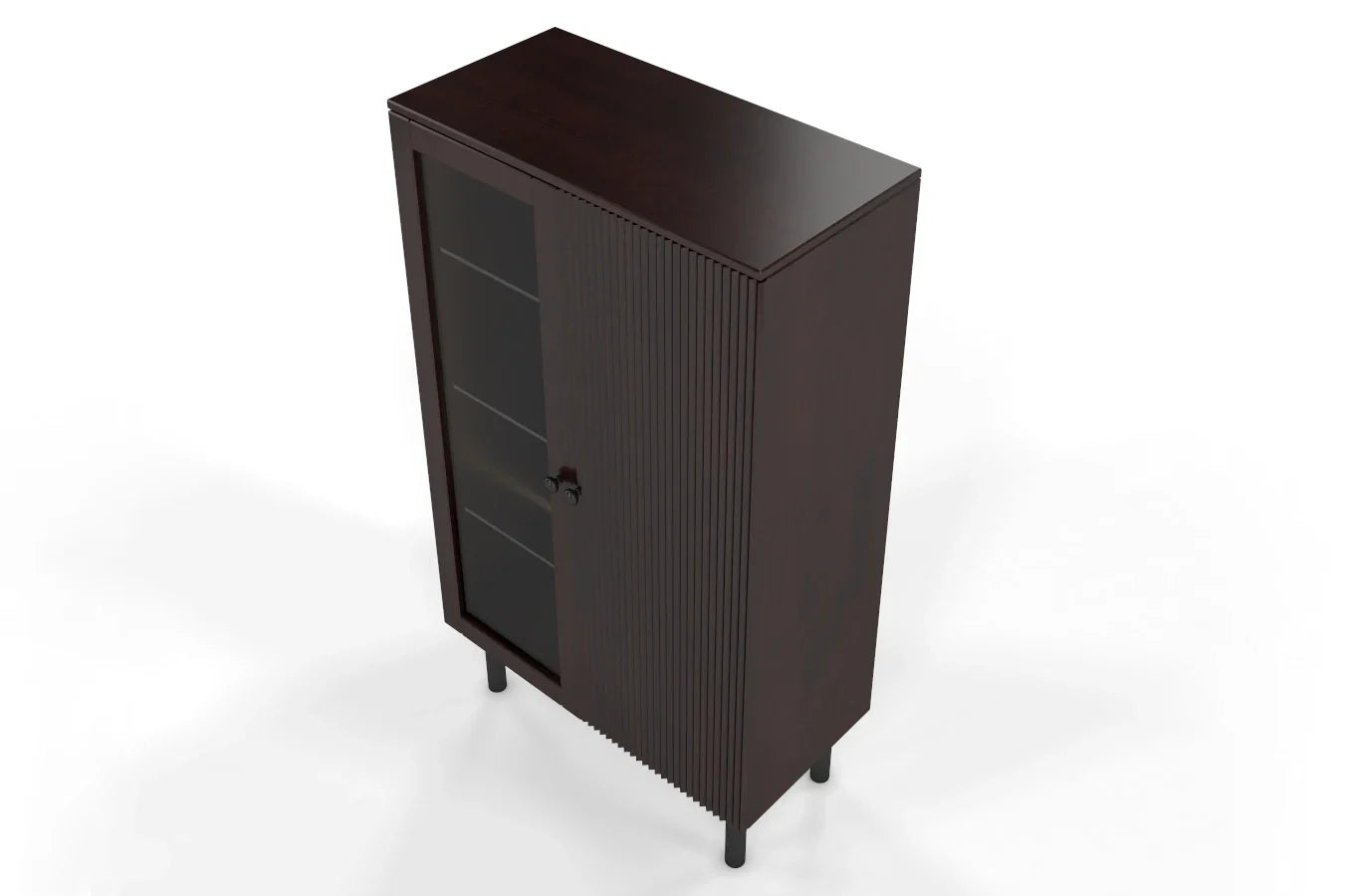 NORVIK High Pine Display Cabinet 80CM