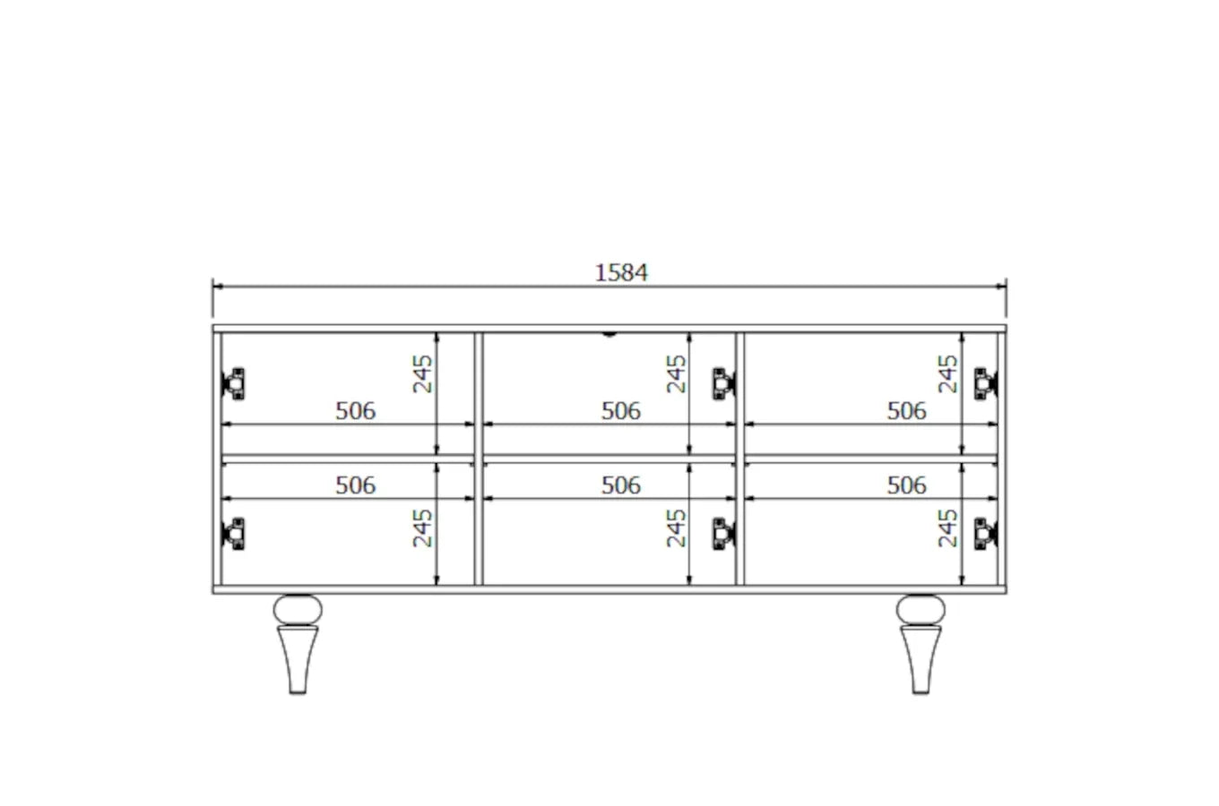 PARADIS Black and White Chest 158CM