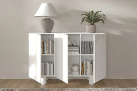 RITA White Chest 135CM with Arches
