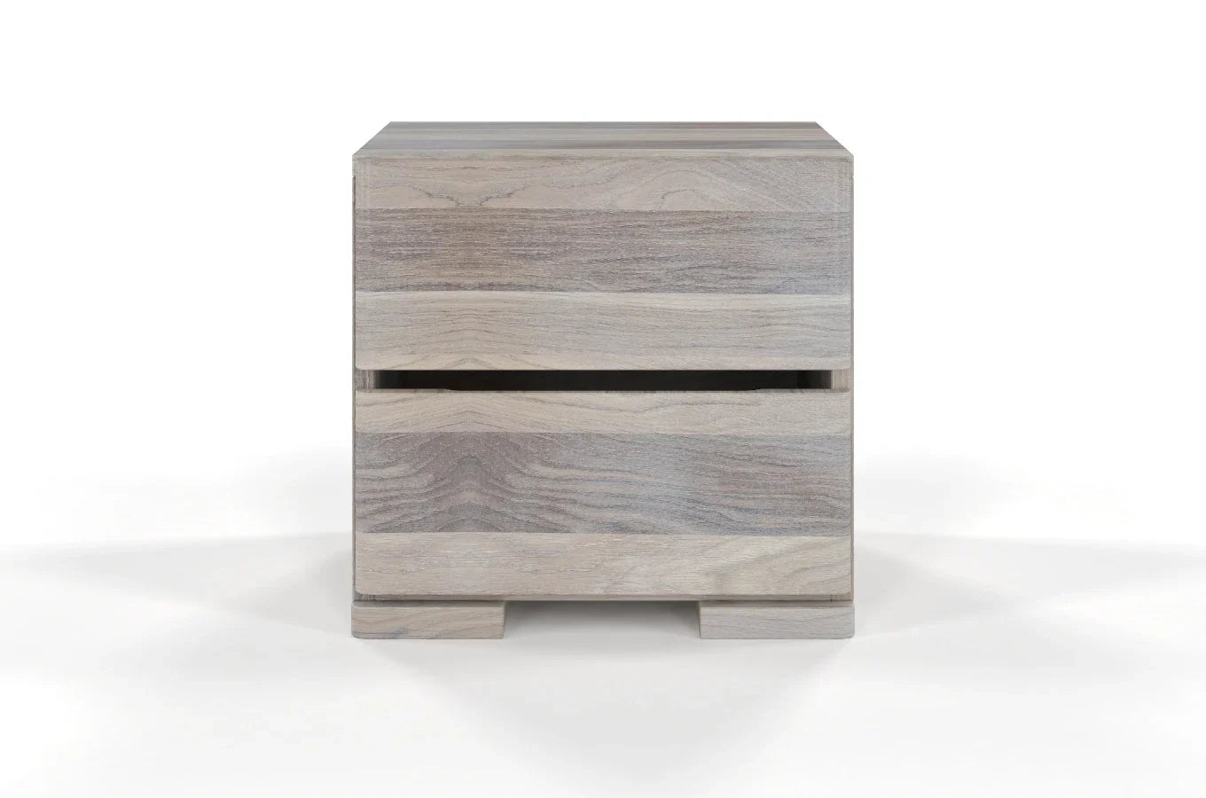 SANDEMO High Oak Bedside Cabinet with 2 Drawers