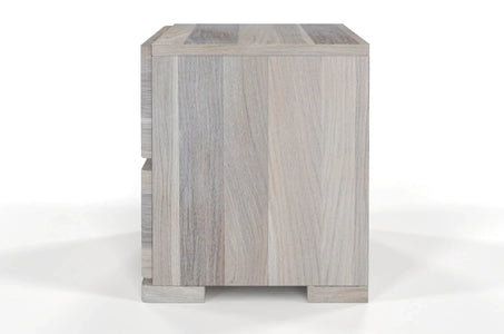 SANDEMO High Oak Bedside Cabinet with 2 Drawers