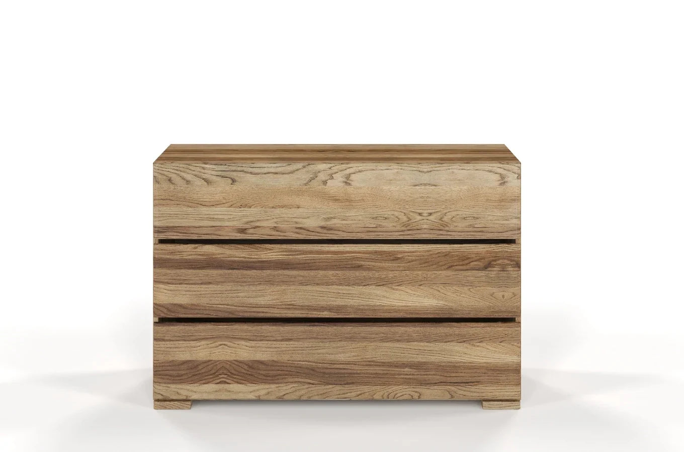 SANDEMO Oak 3 Drawer Chest 120CM