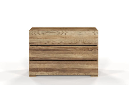 SANDEMO Oak 3 Drawer Chest 120CM