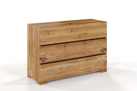 SANDEMO Oak 3 Drawer Chest 120CM