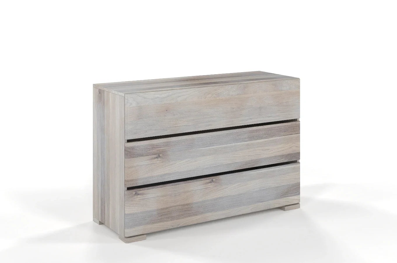 SANDEMO Oak 3 Drawer Chest 120CM