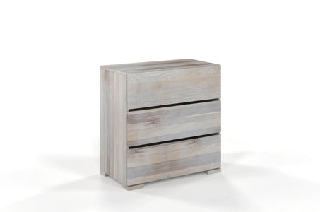 SANDEMO Oak 3 Drawer Chest 80CM