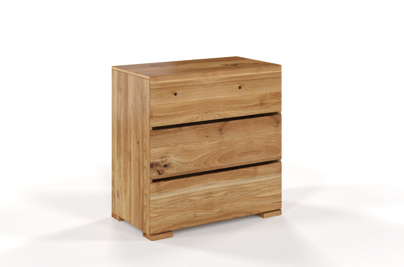 SANDEMO Oak 3 Drawer Chest 80CM